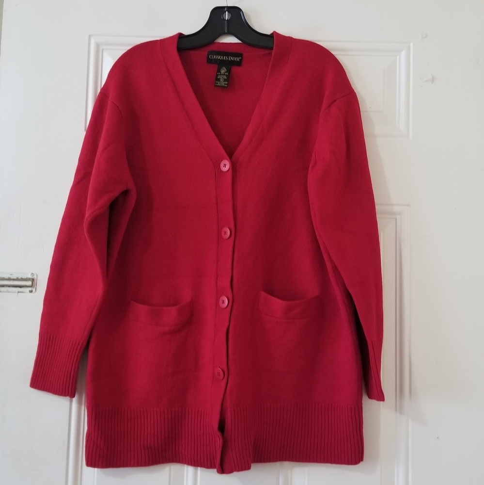 Classiques Entier 100% Pure New Wool Button Down … - image 1